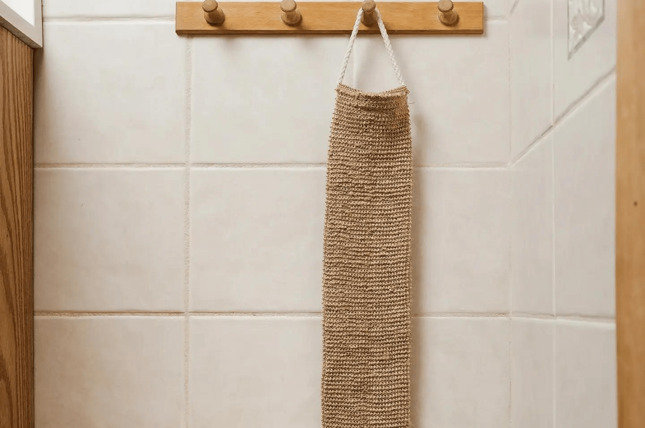 Bamboo Switch Sisal Linen Back Exfoliating Strap