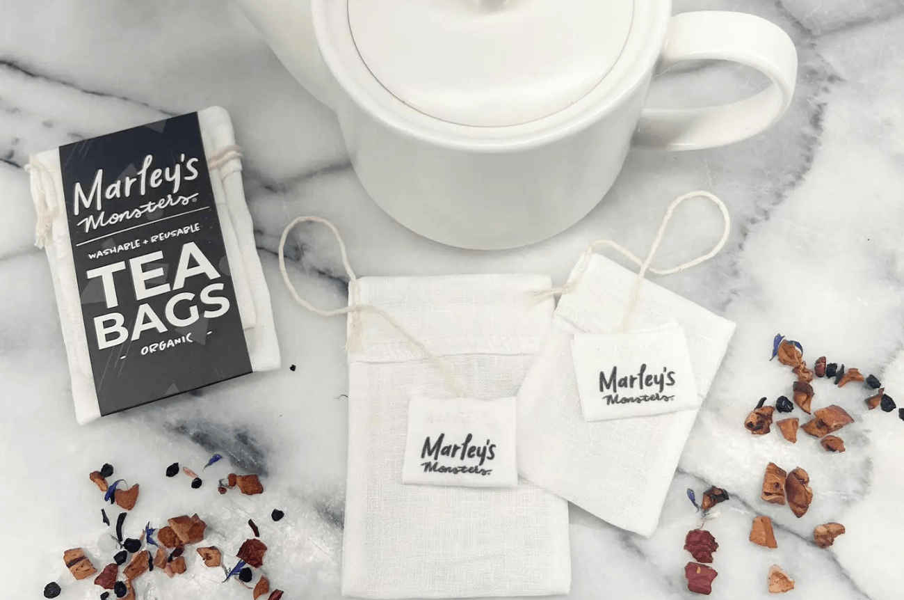 Marleys Monsters Organic Linen Reusable Tea Bags (2-Pack)