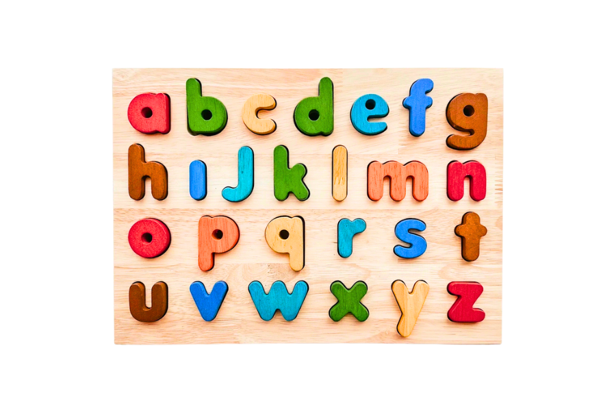 Wooden Lowercase Letters Puzzle