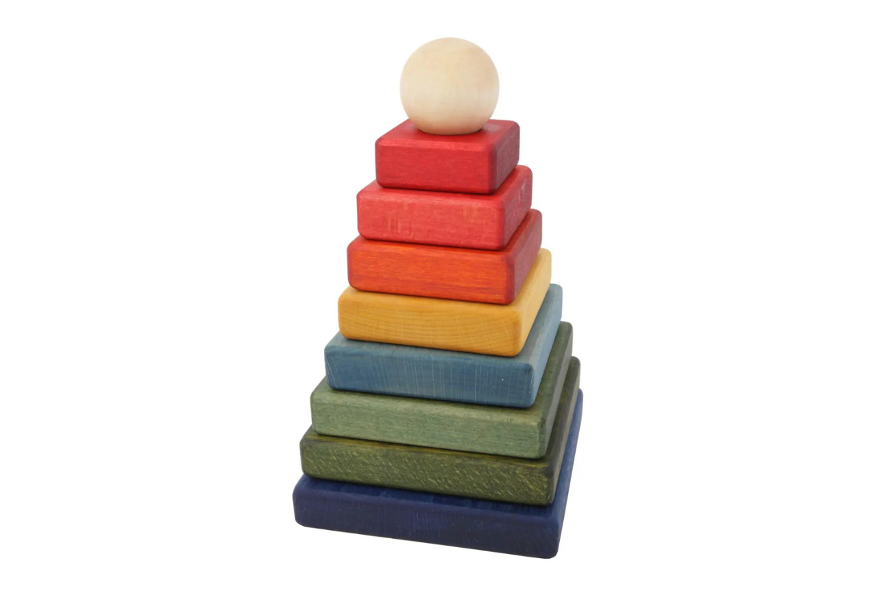 Stacking Pyramid Rainbow Montessori Toy